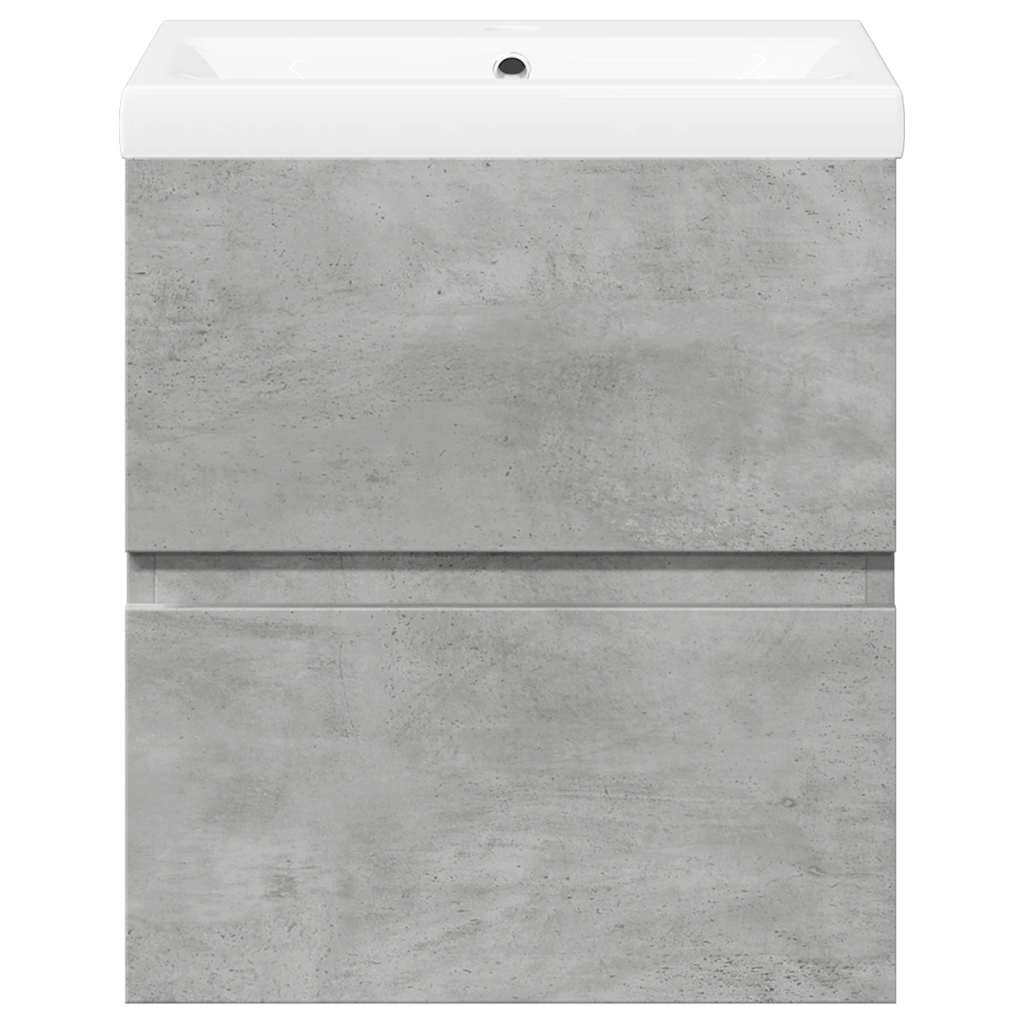2-delige Badkamermeubelset bewerkt hout betongrijs is nu te koop bij PeponiXL, paradijselijk wonen!
