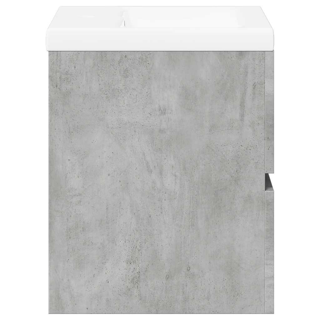 2-delige Badkamermeubelset bewerkt hout betongrijs is nu te koop bij PeponiXL, paradijselijk wonen!
