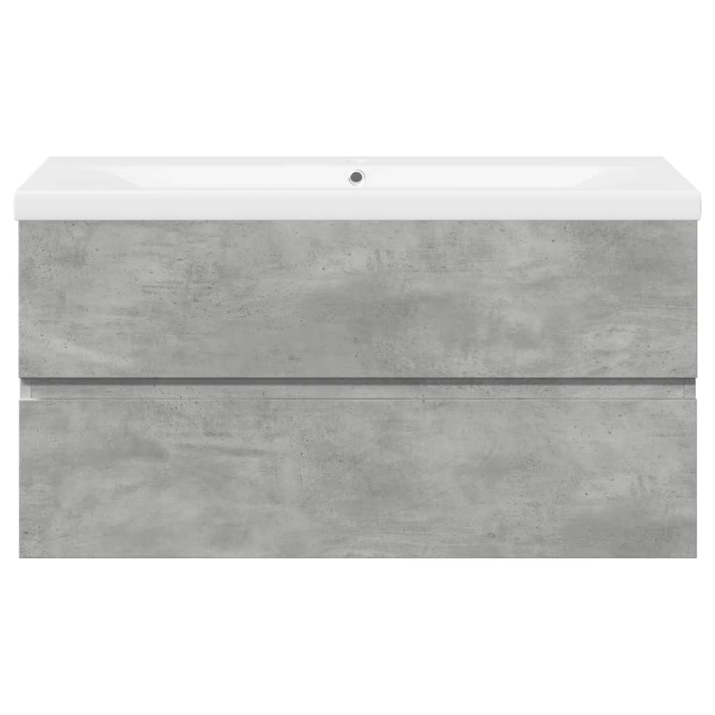 2-delige Badkamermeubelset bewerkt hout betongrijs is nu te koop bij PeponiXL, paradijselijk wonen!