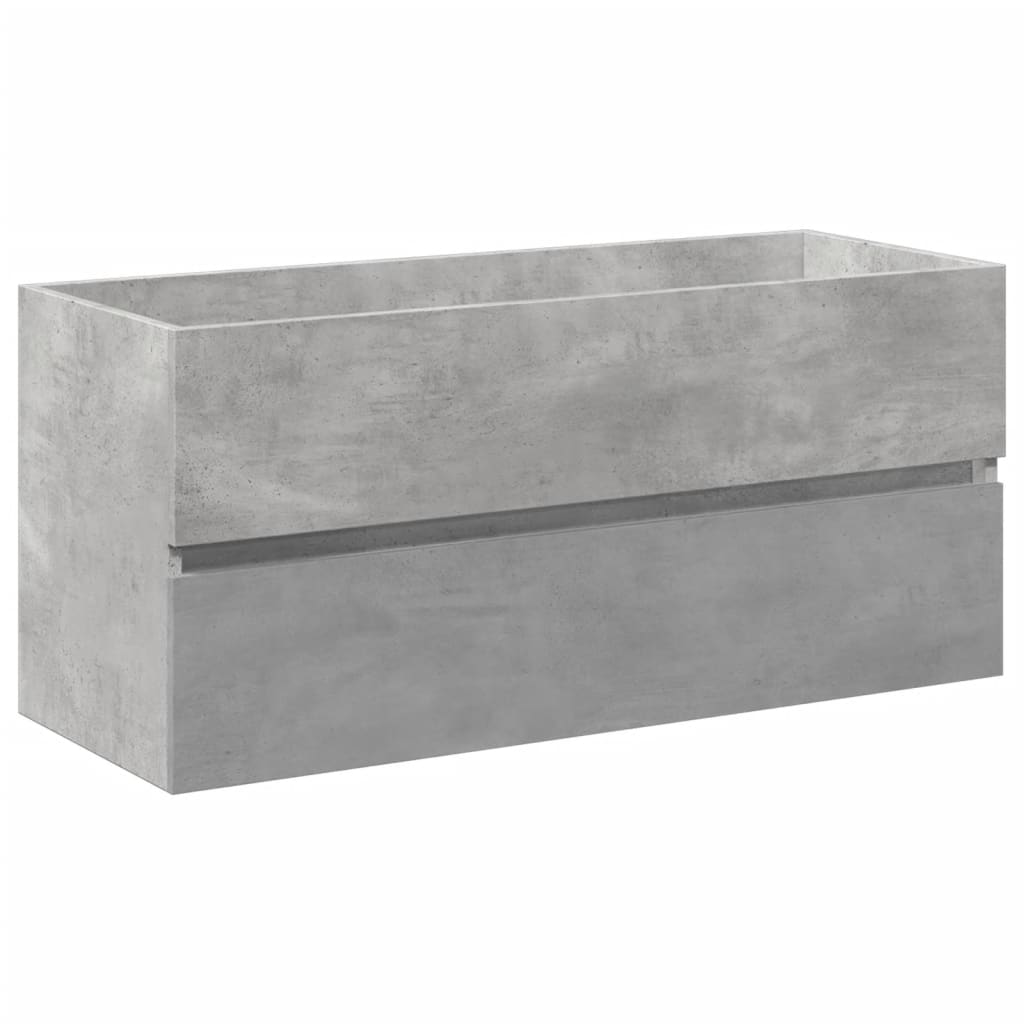 2-delige Badkamermeubelset bewerkt hout betongrijs is nu te koop bij PeponiXL, paradijselijk wonen!