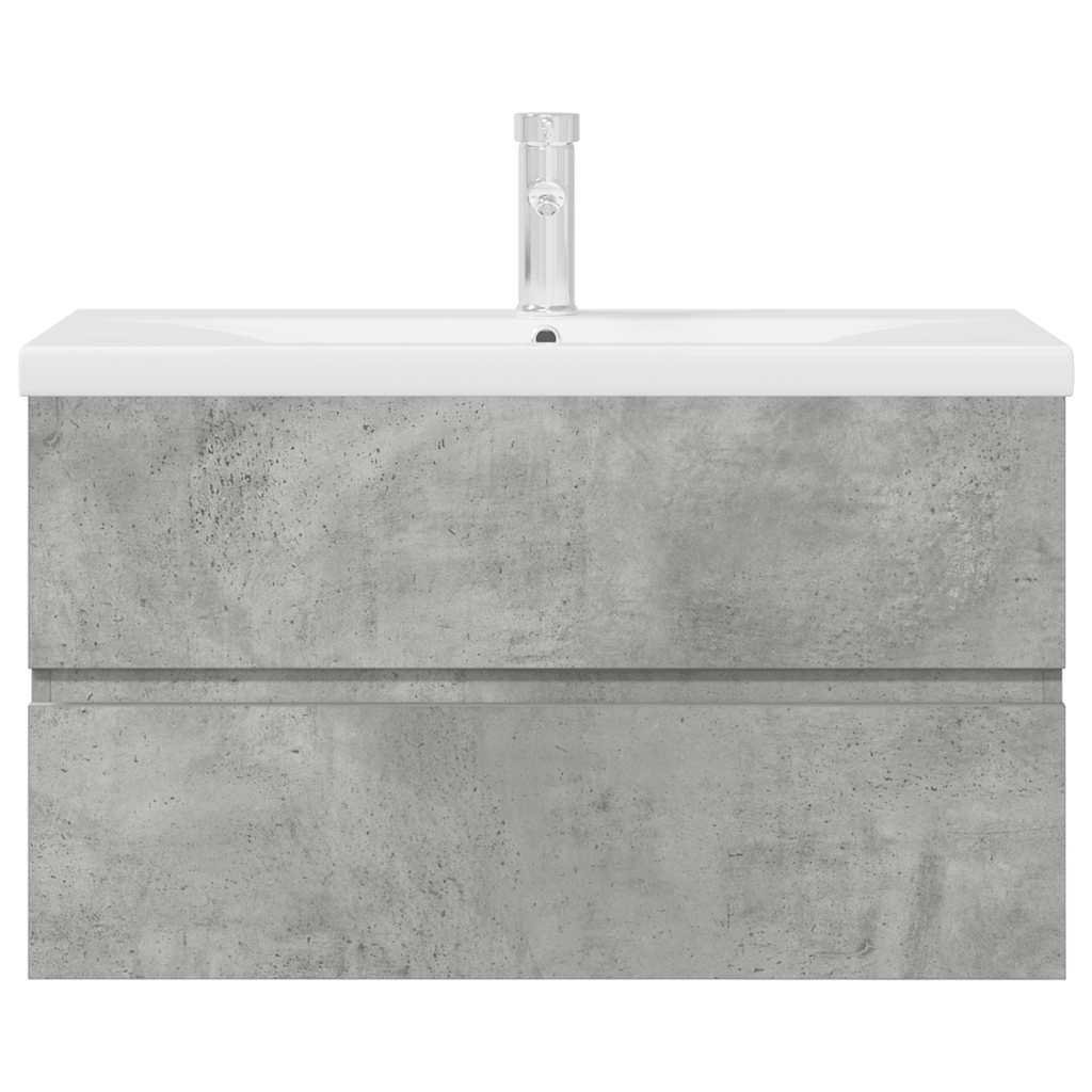 2-delige Badkamermeubelset bewerkt hout betongrijs is nu te koop bij PeponiXL, paradijselijk wonen!
