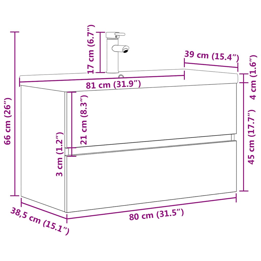 2-delige Badkamermeubelset bewerkt hout betongrijs is nu te koop bij PeponiXL, paradijselijk wonen!