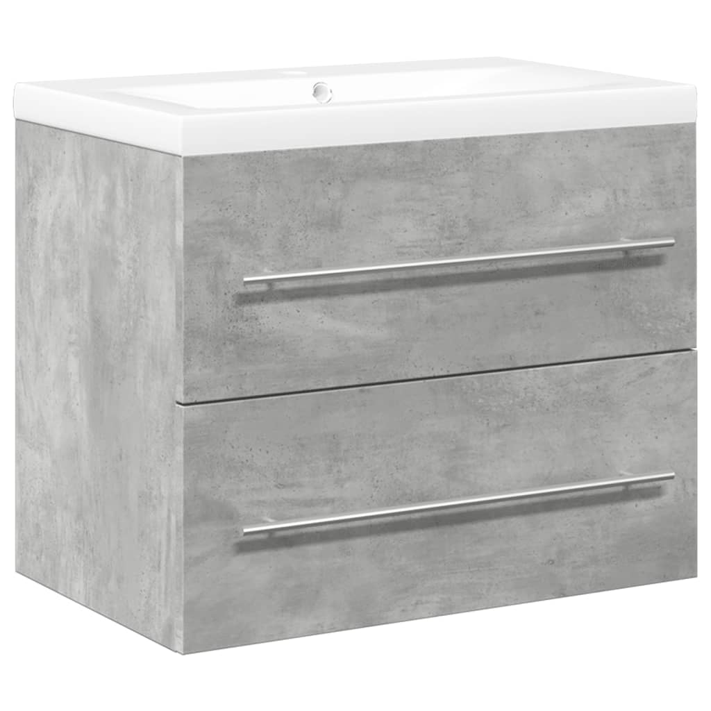 2-delige Badkamermeubelset bewerkt hout betongrijs is nu te koop bij PeponiXL, paradijselijk wonen!