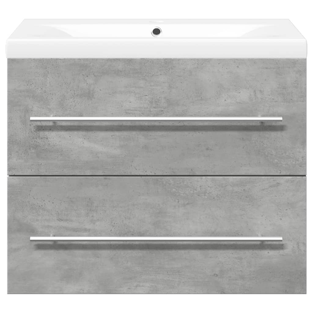 2-delige Badkamermeubelset bewerkt hout betongrijs is nu te koop bij PeponiXL, paradijselijk wonen!