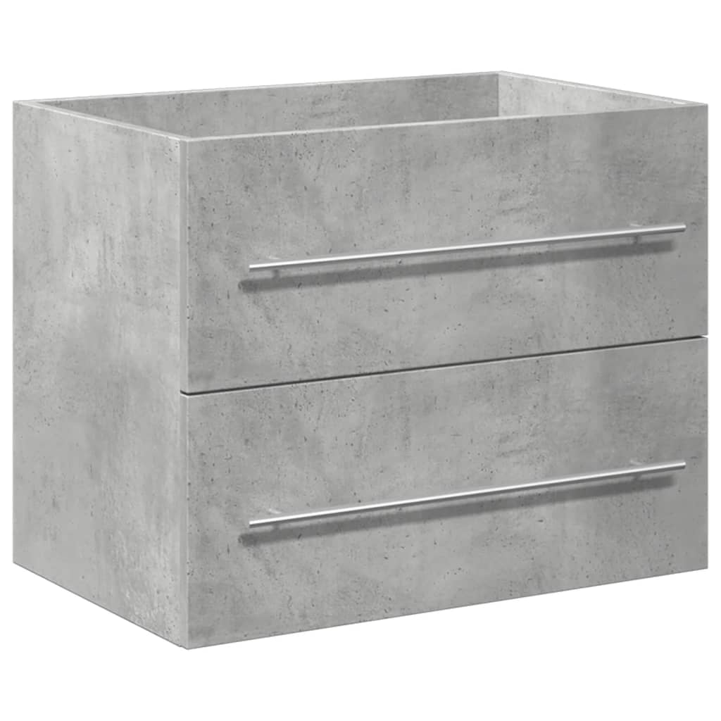2-delige Badkamermeubelset bewerkt hout betongrijs is nu te koop bij PeponiXL, paradijselijk wonen!