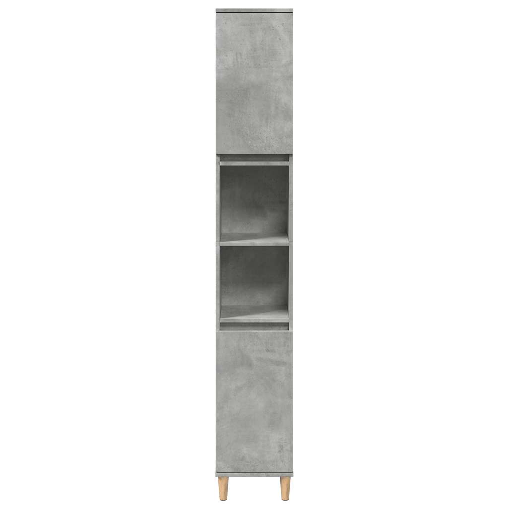 3-delige Badkamermeubelset bewerkt hout betongrijs is nu te koop bij PeponiXL, paradijselijk wonen!