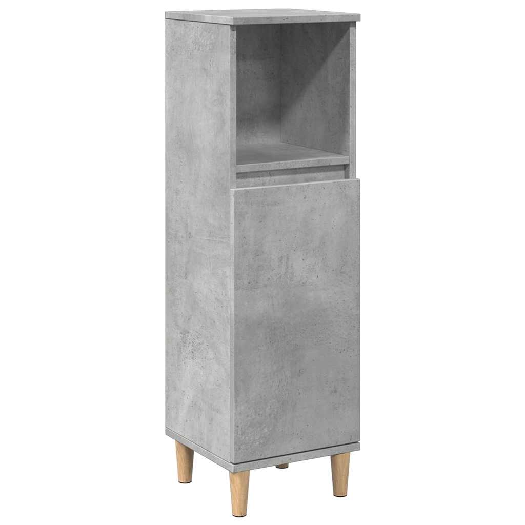 3-delige Badkamermeubelset bewerkt hout betongrijs is nu te koop bij PeponiXL, paradijselijk wonen!