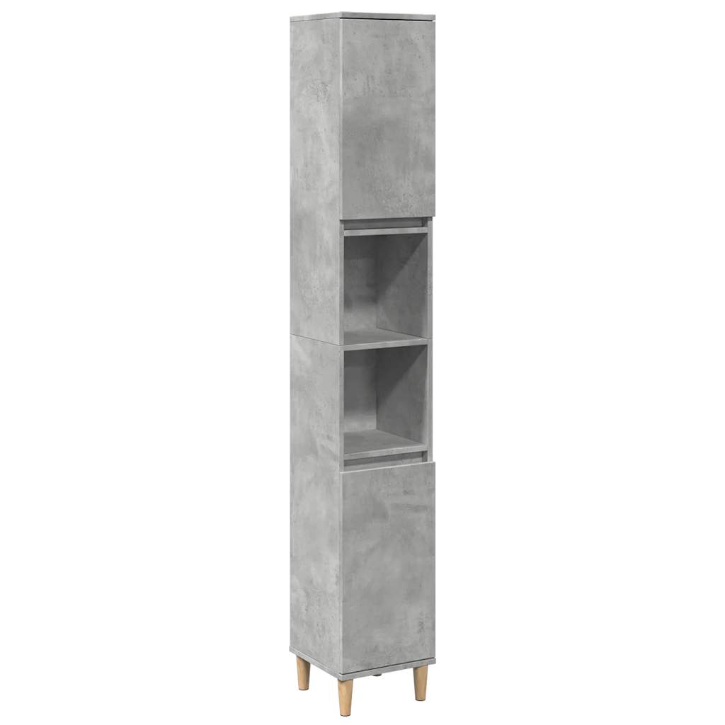 3-delige Badkamermeubelset bewerkt hout betongrijs is nu te koop bij PeponiXL, paradijselijk wonen!