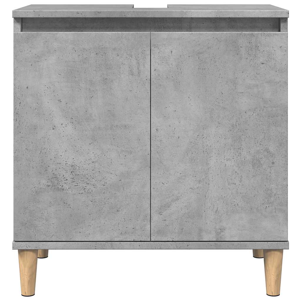 3-delige Badkamermeubelset bewerkt hout betongrijs is nu te koop bij PeponiXL, paradijselijk wonen!