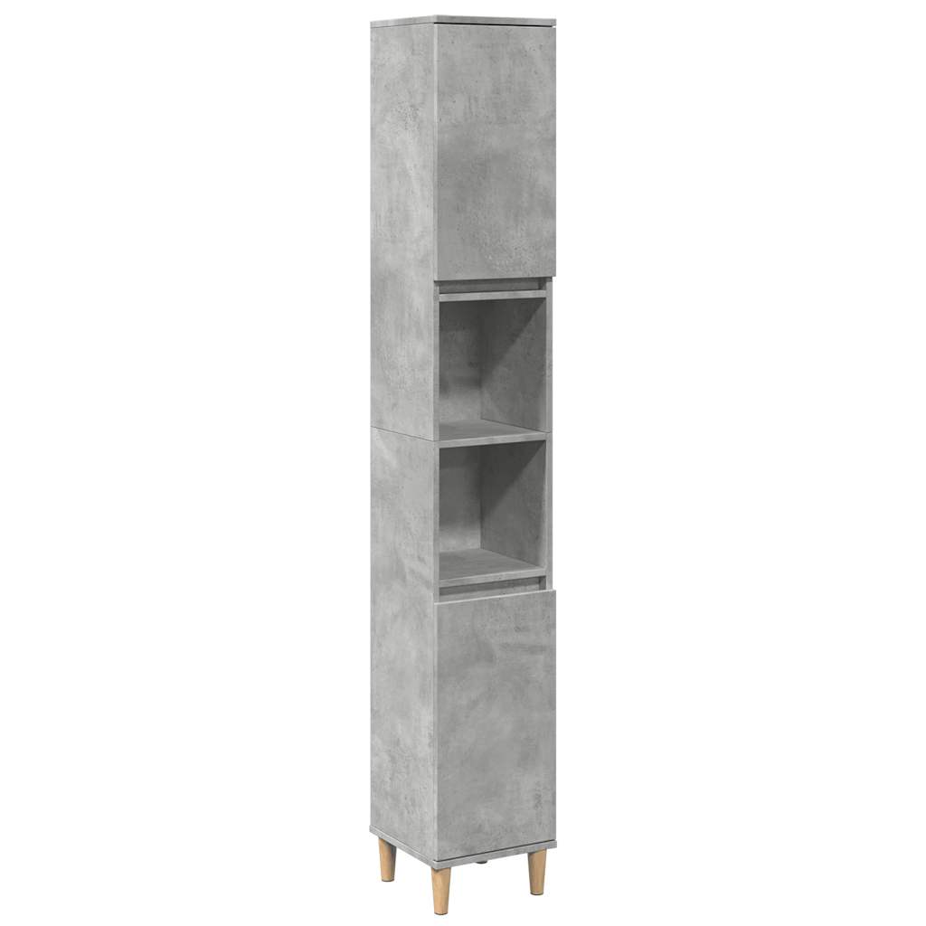 3-delige Badkamermeubelset bewerkt hout betongrijs is nu te koop bij PeponiXL, paradijselijk wonen!