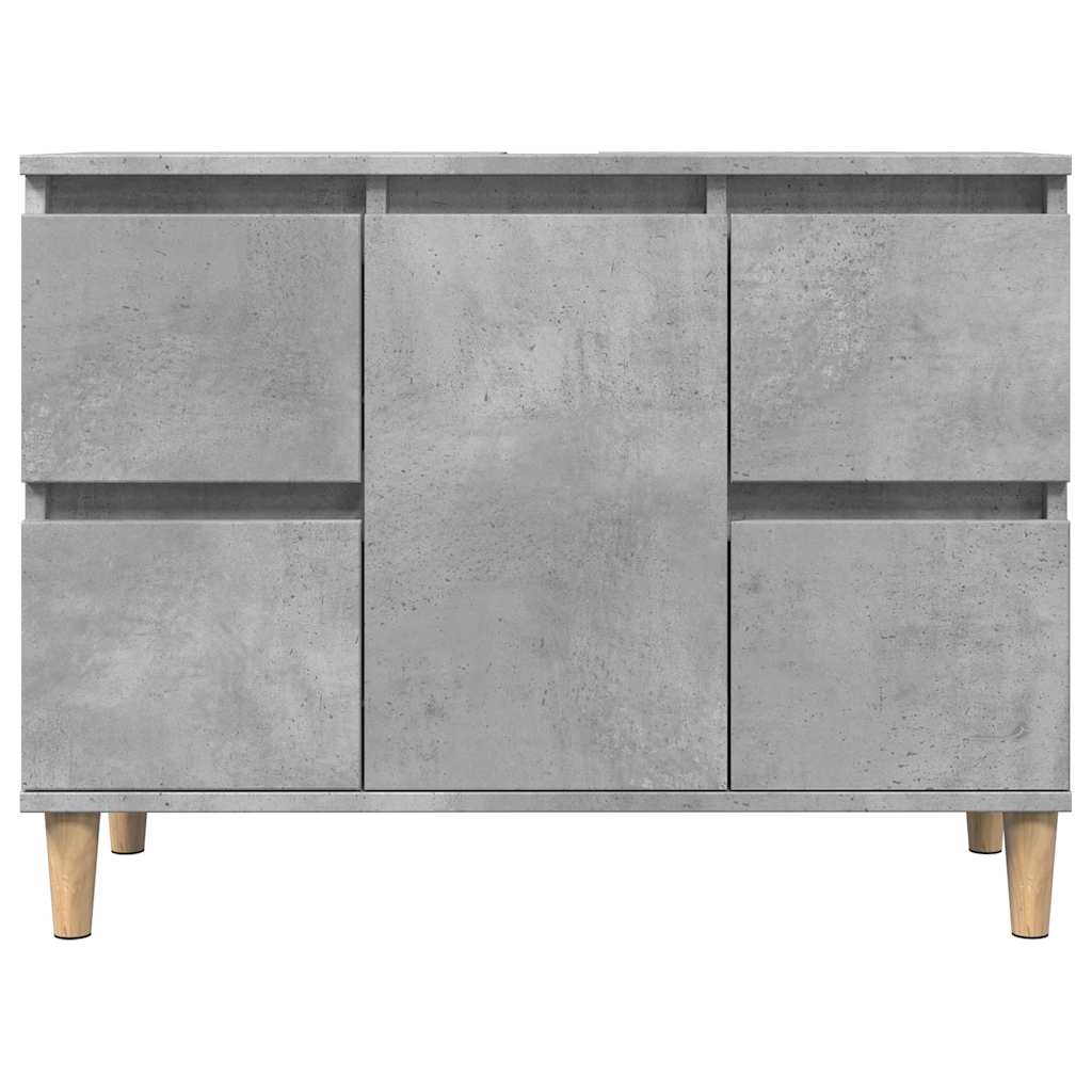 3-delige Badkamermeubelset bewerkt hout betongrijs is nu te koop bij PeponiXL, paradijselijk wonen!