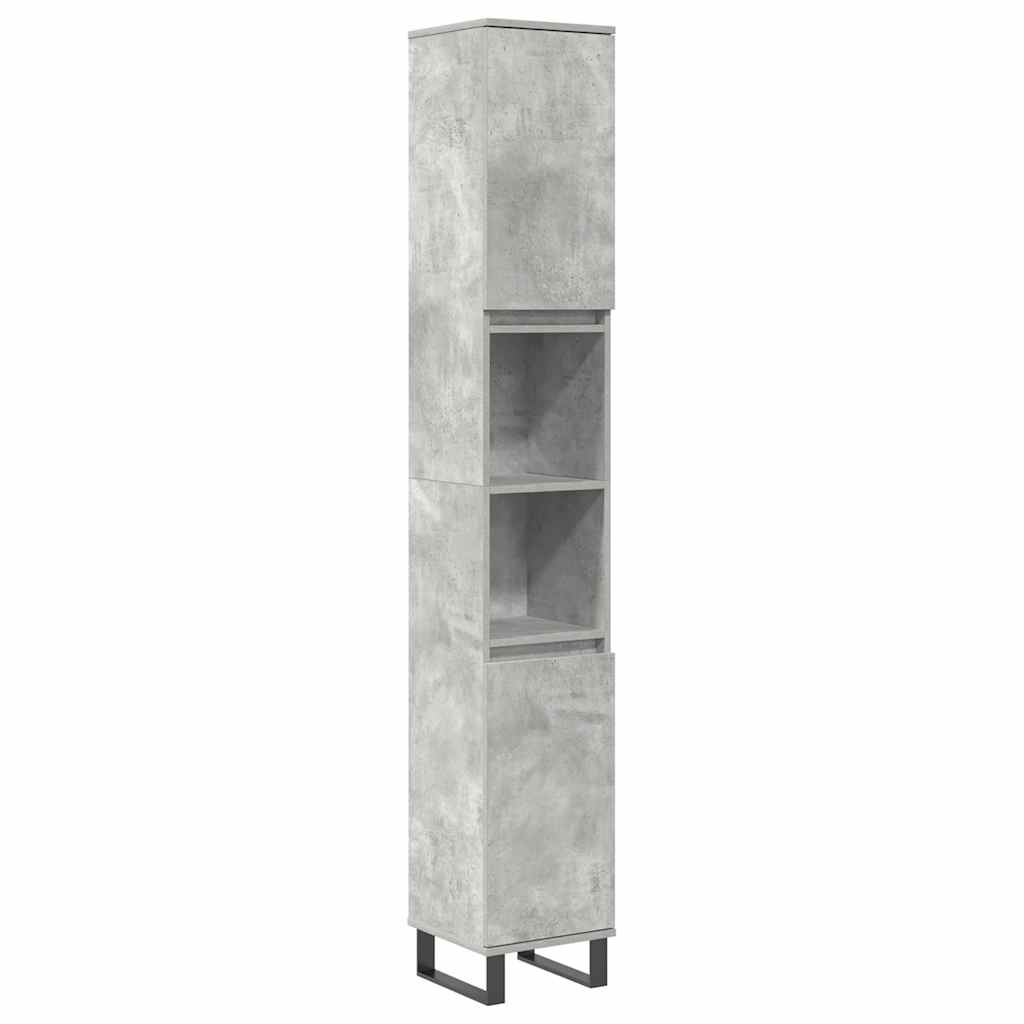 3-delige Badkamermeubelset bewerkt hout betongrijs is nu te koop bij PeponiXL, paradijselijk wonen!