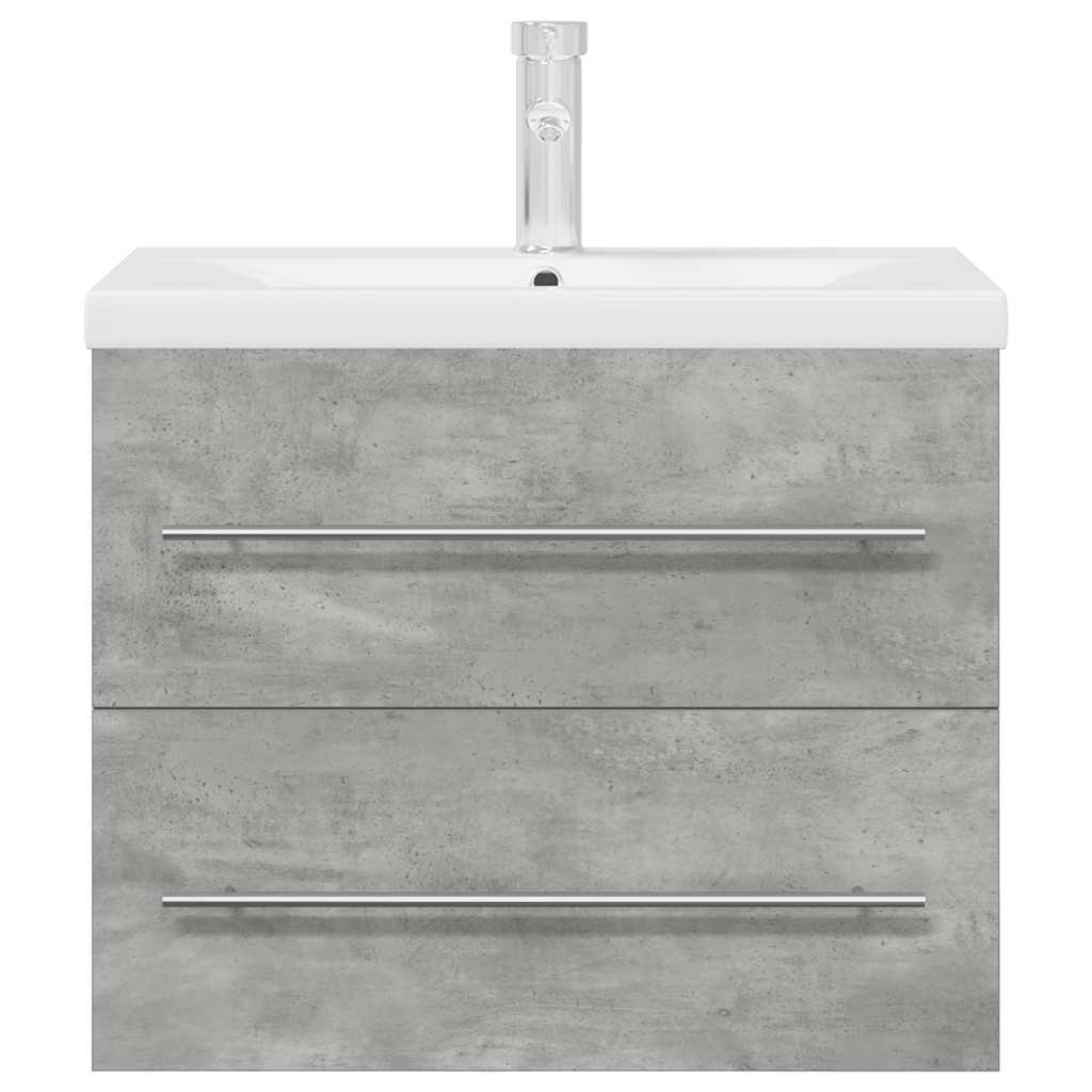 2-delige Badkamermeubelset bewerkt hout betongrijs is nu te koop bij PeponiXL, paradijselijk wonen!