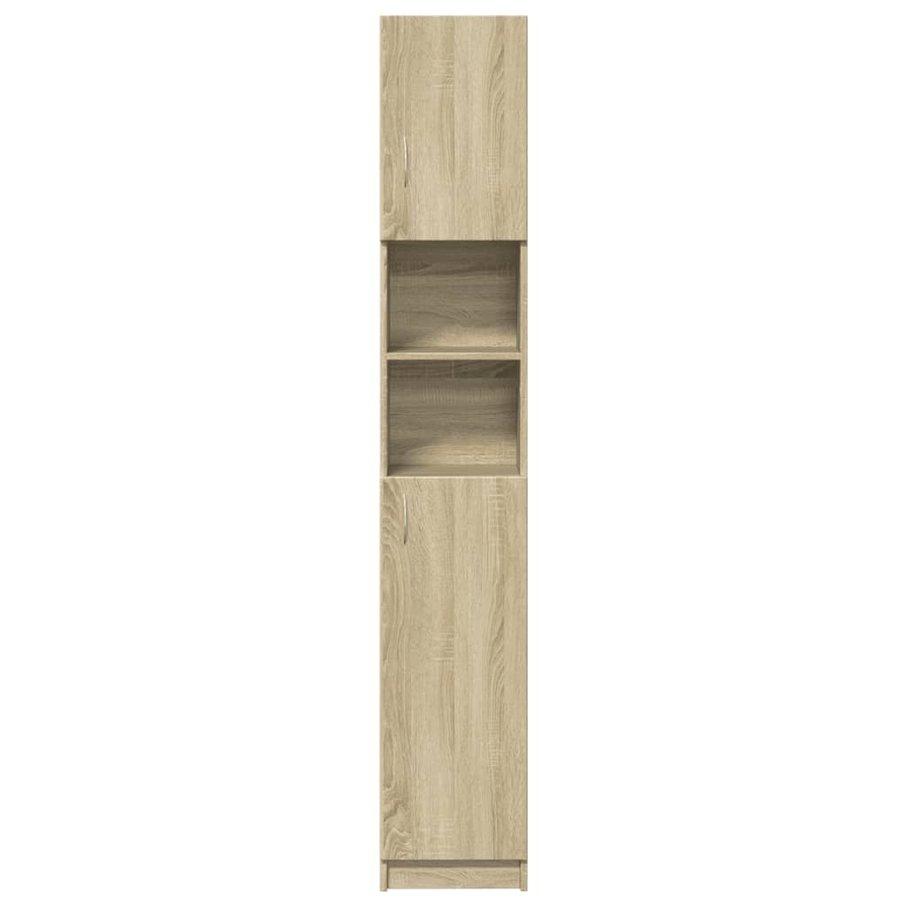 2-delige Badkamermeubelset bewerkt hout sonoma eikenkleurig is nu te koop bij PeponiXL, paradijselijk wonen!