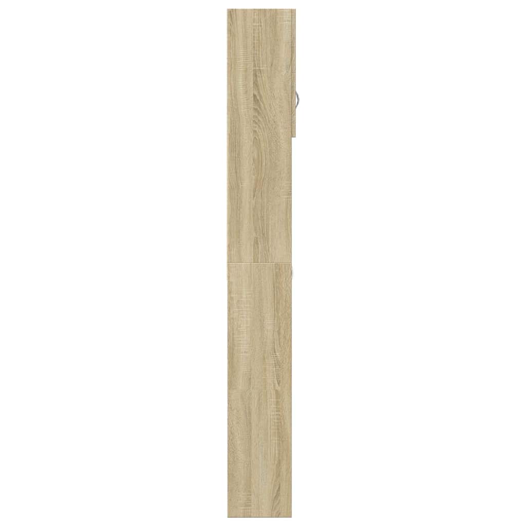 2-delige Badkamermeubelset bewerkt hout sonoma eikenkleurig is nu te koop bij PeponiXL, paradijselijk wonen!