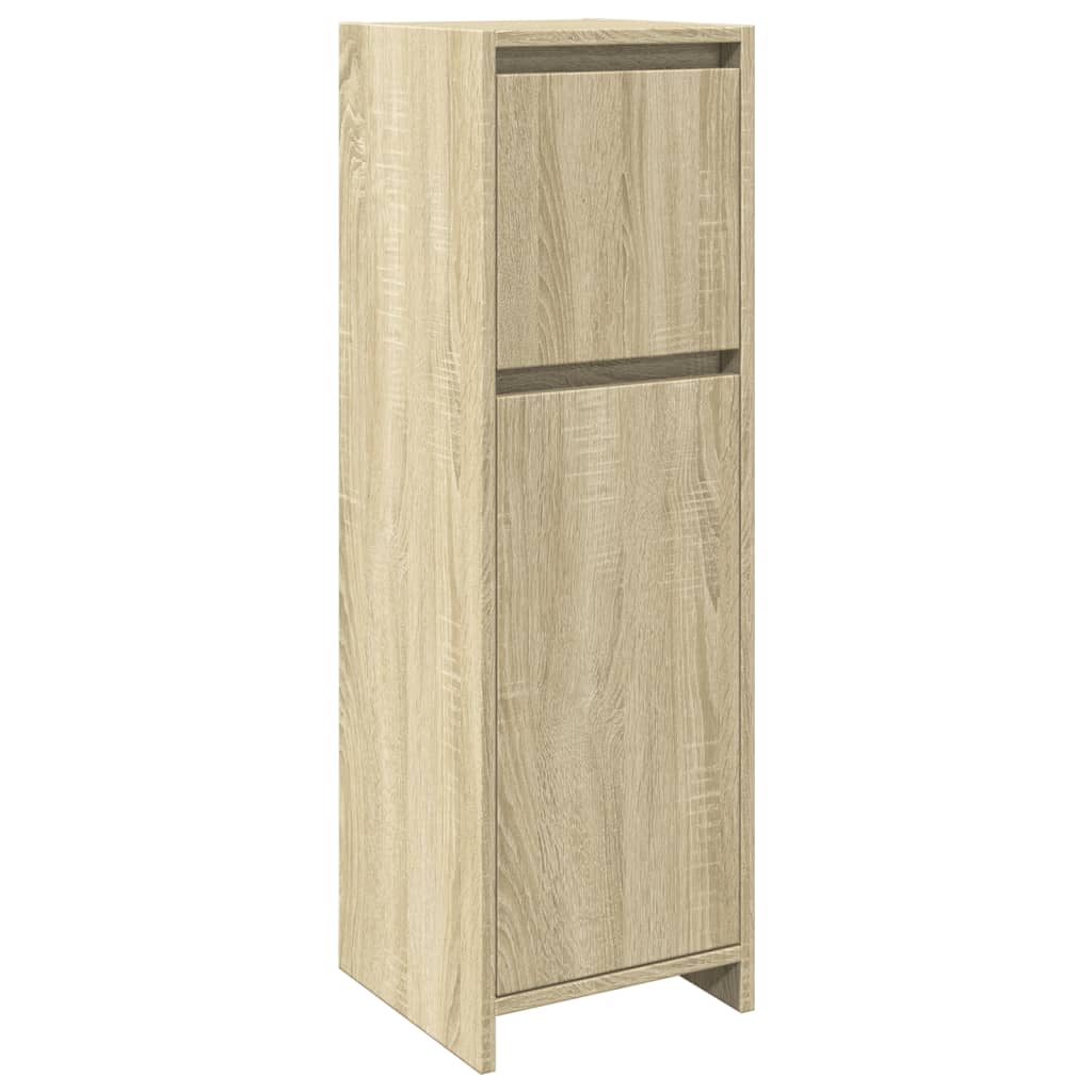 4-delige Badkamermeubelset bewerkt hout sonoma eikenkleurig is nu te koop bij PeponiXL, paradijselijk wonen!