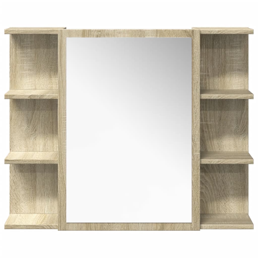 4-delige Badkamermeubelset bewerkt hout sonoma eikenkleurig is nu te koop bij PeponiXL, paradijselijk wonen!