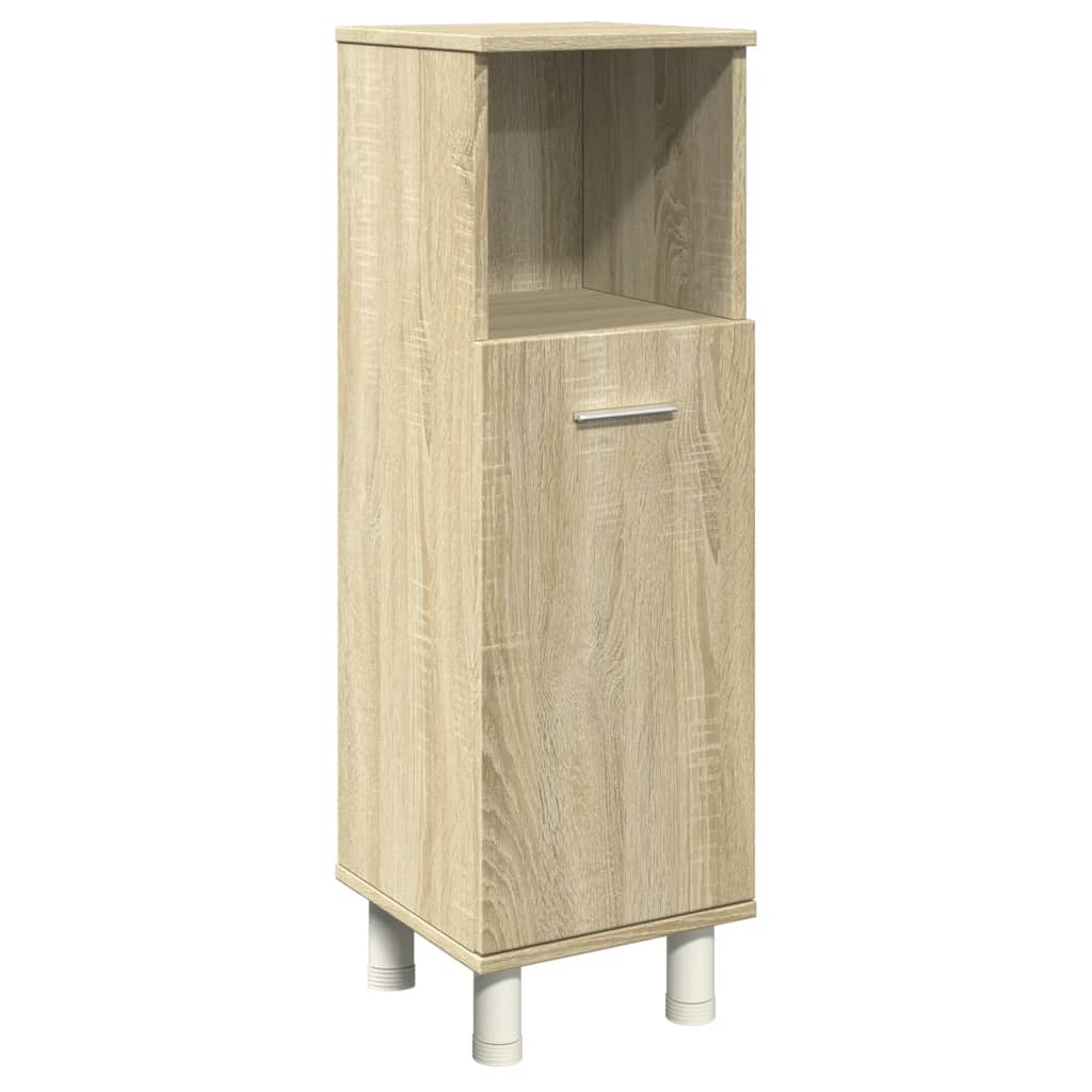 4-delige Badkamermeubelset bewerkt hout sonoma eikenkleurig is nu te koop bij PeponiXL, paradijselijk wonen!