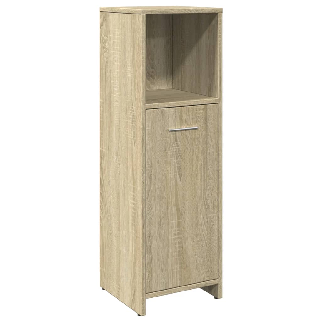3-delige Badkamermeubelset bewerkt hout sonoma eikenkleurig is nu te koop bij PeponiXL, paradijselijk wonen!