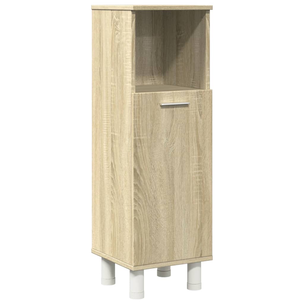 3-delige Badkamermeubelset bewerkt hout sonoma eikenkleurig is nu te koop bij PeponiXL, paradijselijk wonen!