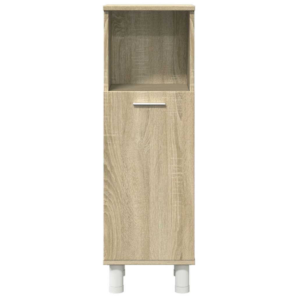 3-delige Badkamermeubelset bewerkt hout sonoma eikenkleurig is nu te koop bij PeponiXL, paradijselijk wonen!