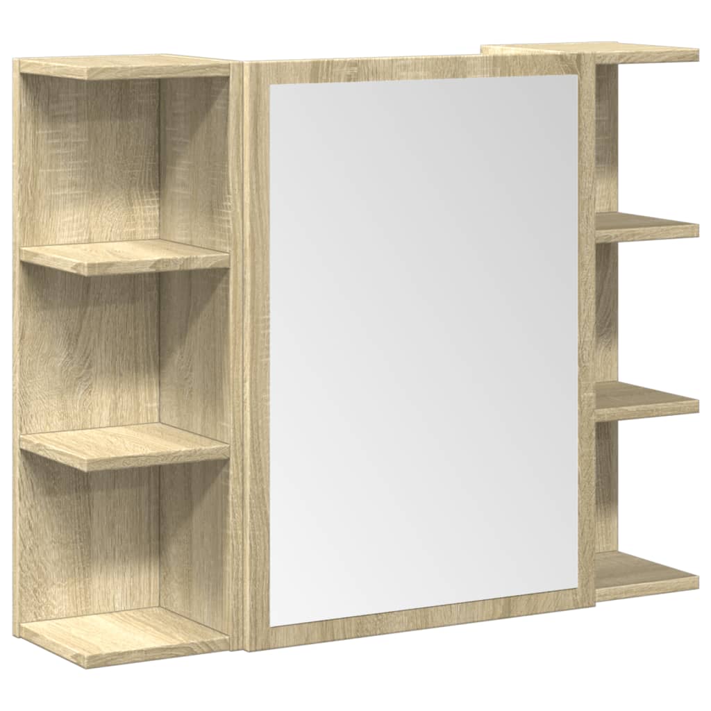 3-delige Badkamermeubelset bewerkt hout sonoma eikenkleurig is nu te koop bij PeponiXL, paradijselijk wonen!