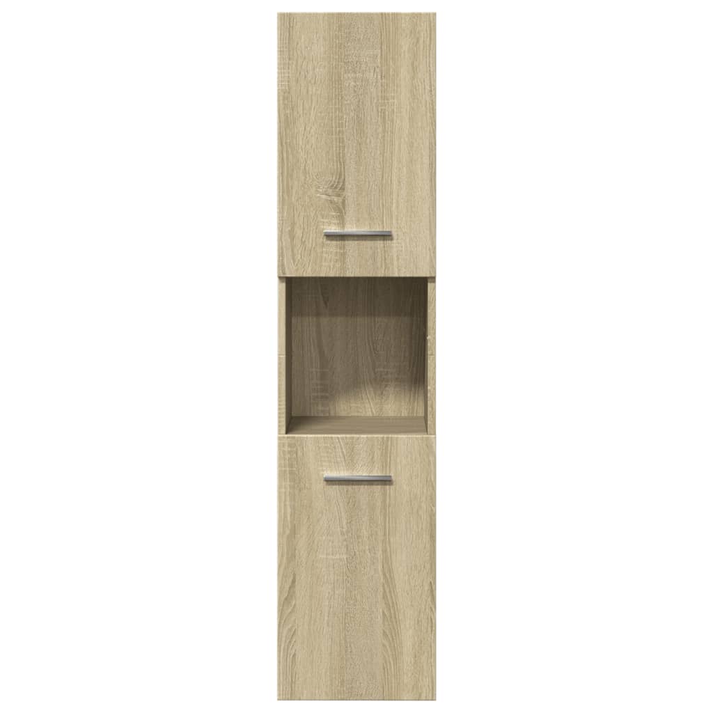 3-delige Badkamermeubelset bewerkt hout sonoma eikenkleurig is nu te koop bij PeponiXL, paradijselijk wonen!
