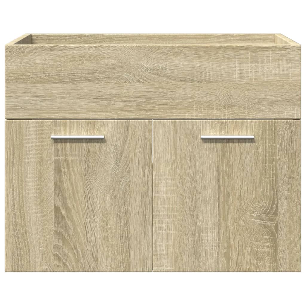 3-delige Badkamermeubelset bewerkt hout sonoma eikenkleurig is nu te koop bij PeponiXL, paradijselijk wonen!