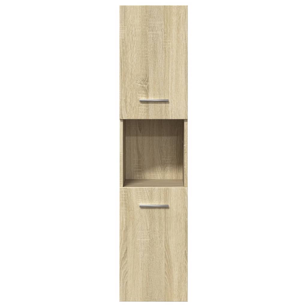 4-delige Badkamermeubelset bewerkt hout sonoma eikenkleurig is nu te koop bij PeponiXL, paradijselijk wonen!