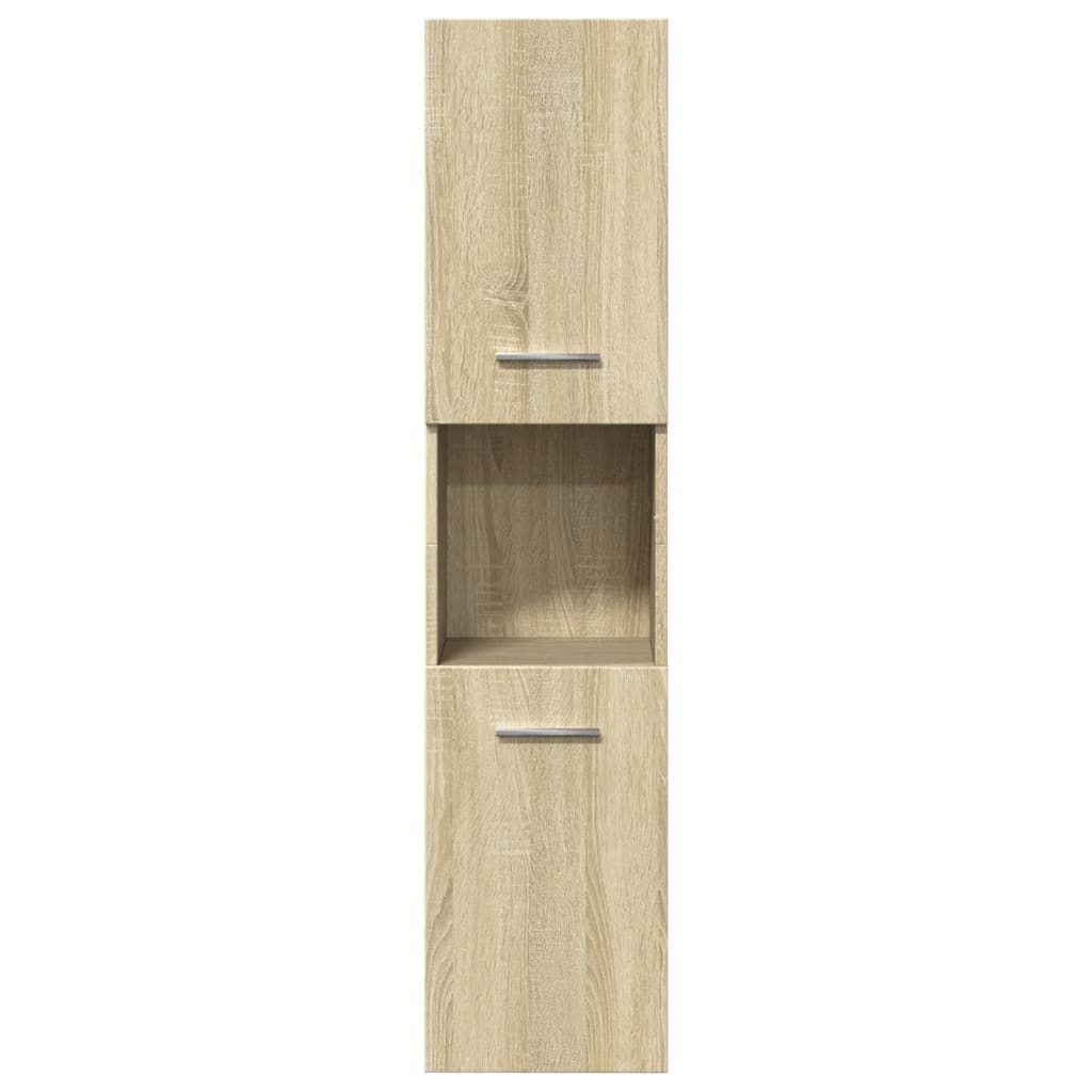 4-delige Badkamermeubelset bewerkt hout sonoma eikenkleurig is nu te koop bij PeponiXL, paradijselijk wonen!