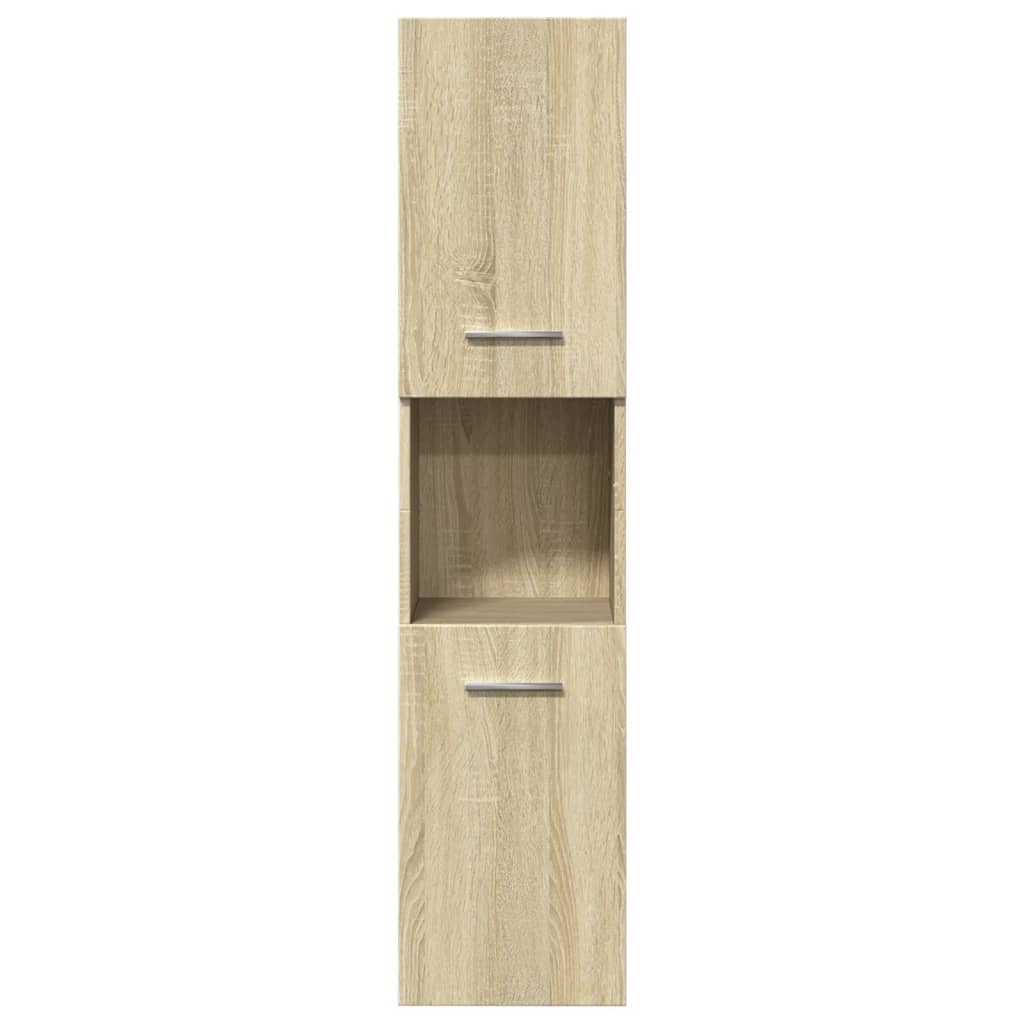 5-delige Badkamermeubelset bewerkt hout sonoma eikenkleurig is nu te koop bij PeponiXL, paradijselijk wonen!