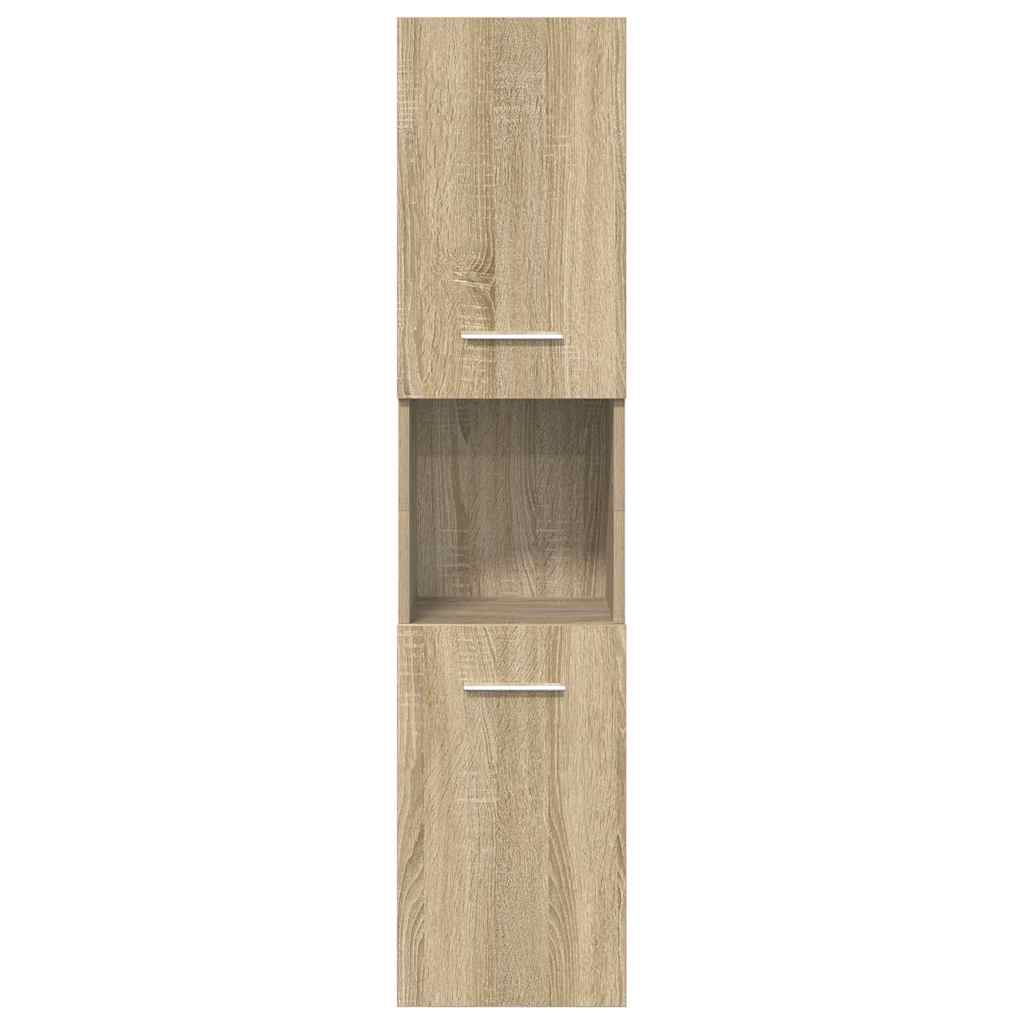 5-delige Badkamermeubelset bewerkt hout sonoma eikenkleurig is nu te koop bij PeponiXL, paradijselijk wonen!