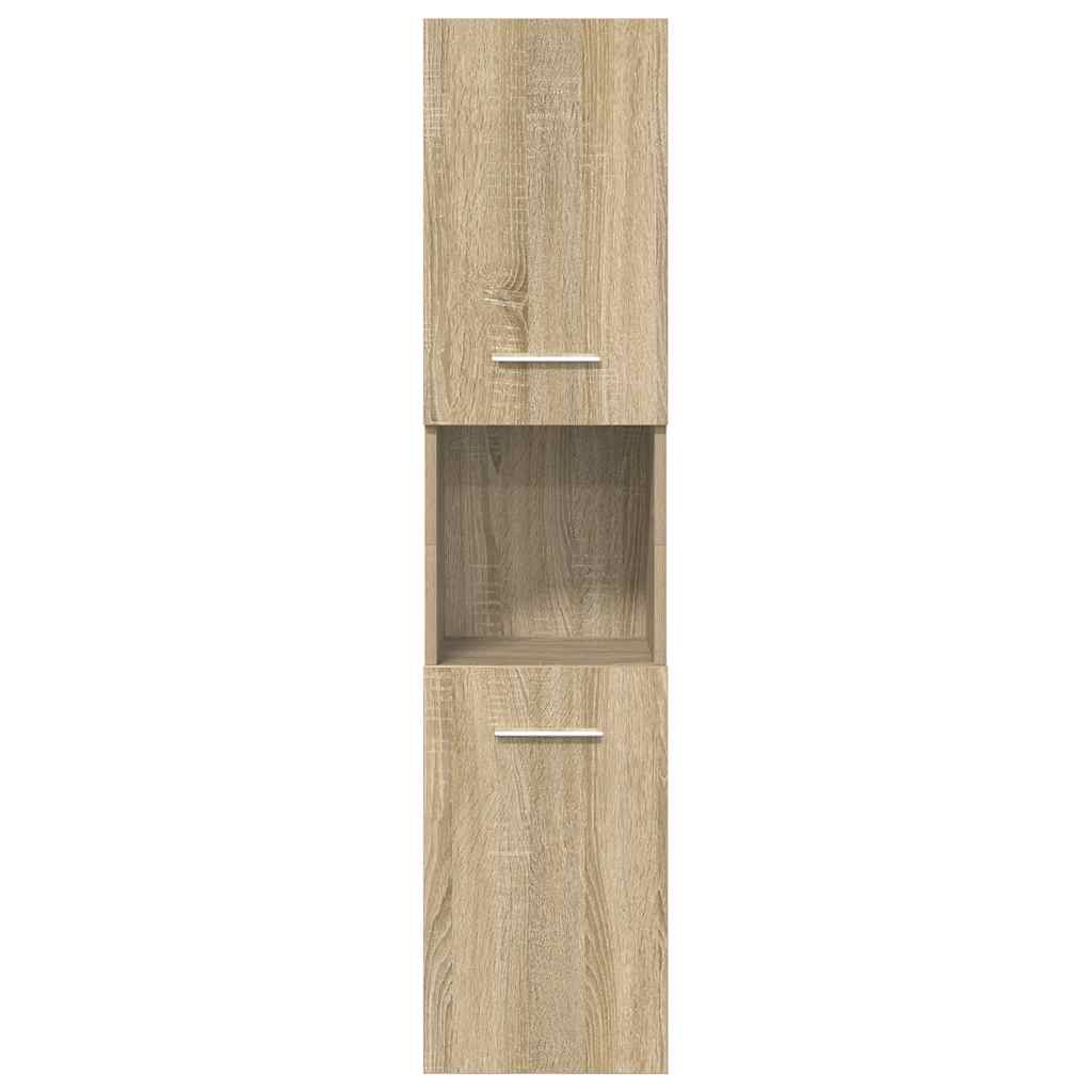 5-delige Badkamermeubelset bewerkt hout sonoma eikenkleurig is nu te koop bij PeponiXL, paradijselijk wonen!
