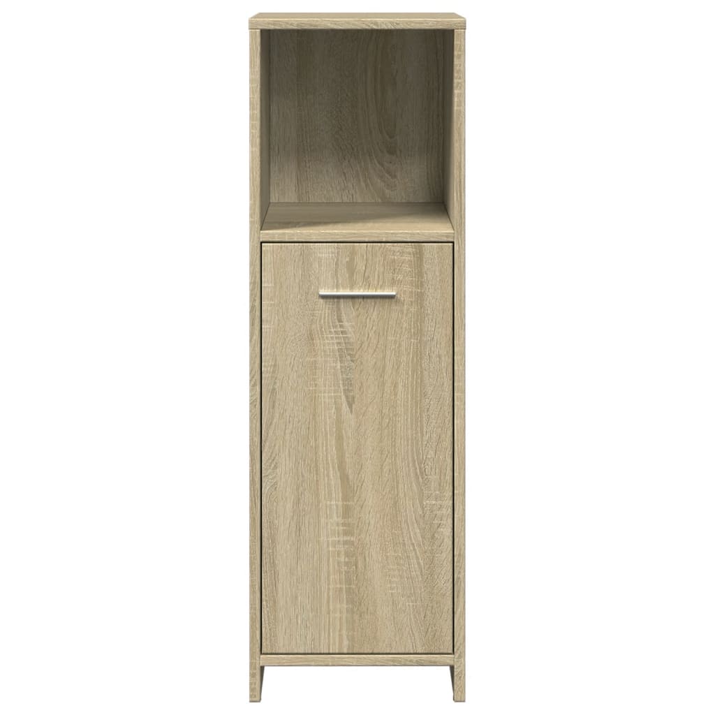 4-delige Badkamermeubelset bewerkt hout sonoma eikenkleurig is nu te koop bij PeponiXL, paradijselijk wonen!