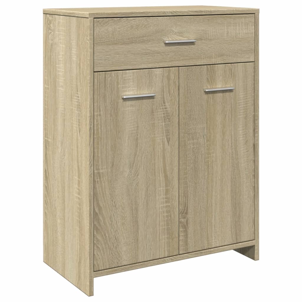 4-delige Badkamermeubelset bewerkt hout sonoma eikenkleurig is nu te koop bij PeponiXL, paradijselijk wonen!