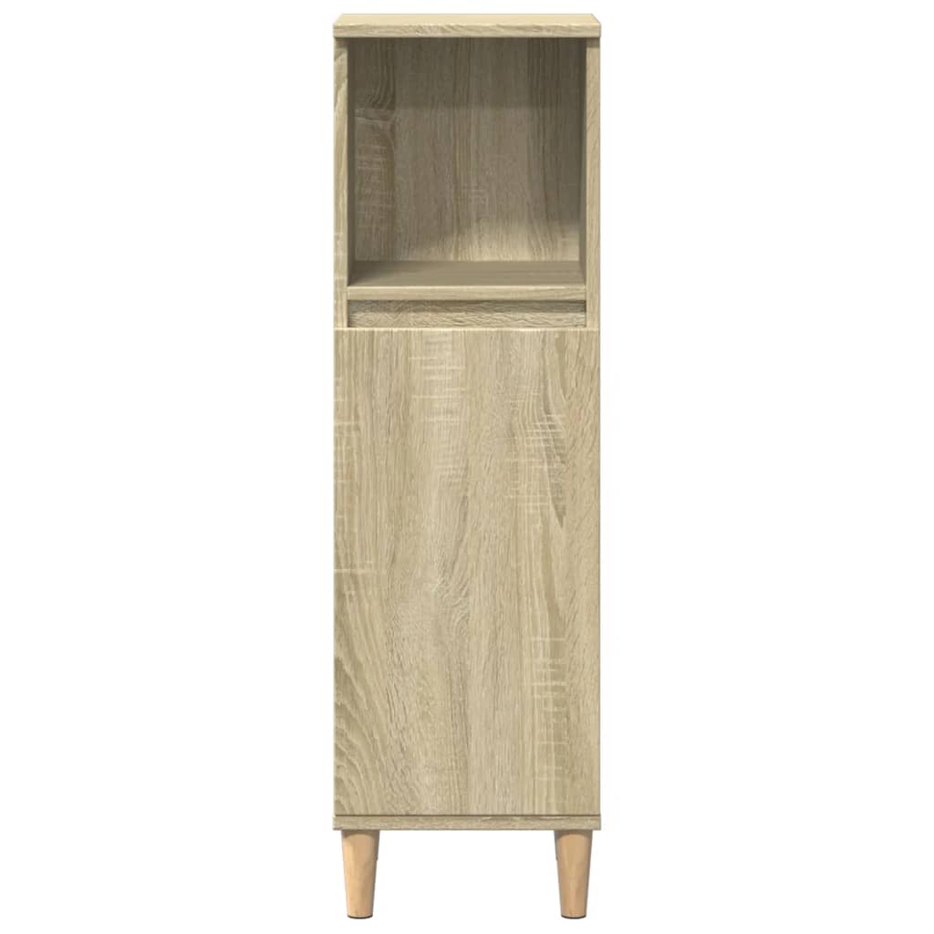 3-delige Badkamermeubelset bewerkt hout sonoma eikenkleurig is nu te koop bij PeponiXL, paradijselijk wonen!