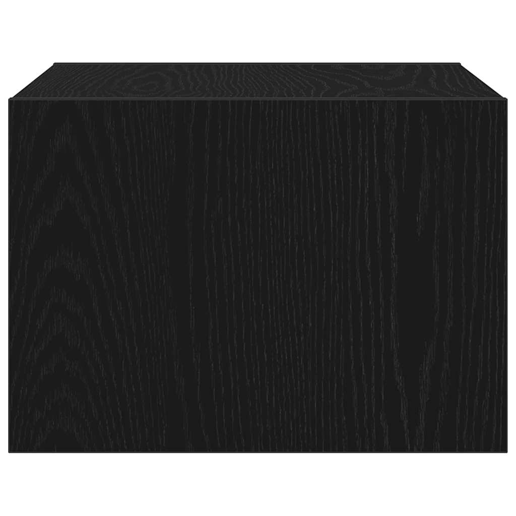 Nachtkastje met LED's wandgemonteerd zwart eiken is nu te koop bij PeponiXL, paradijselijk wonen!