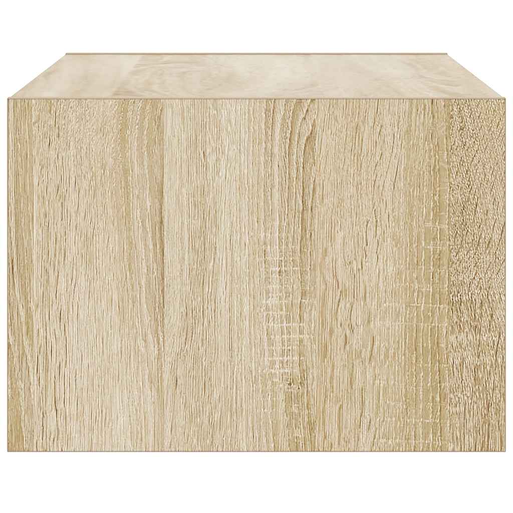 Tv-meubel met LED-verlichting 75x35,5x25 cm sonoma eikenkleurig is nu te koop bij PeponiXL, paradijselijk wonen!