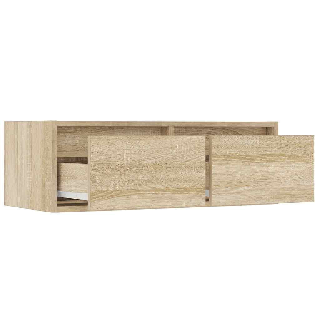 Tv-meubel met LED-verlichting 75x35,5x25 cm sonoma eikenkleurig is nu te koop bij PeponiXL, paradijselijk wonen!