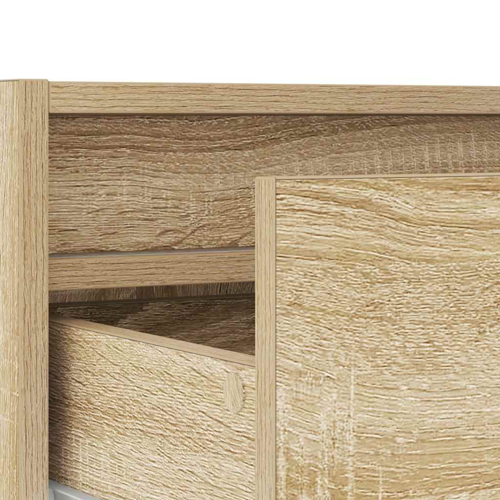 Tv-meubel met LED-verlichting 75x35,5x25 cm sonoma eikenkleurig is nu te koop bij PeponiXL, paradijselijk wonen!