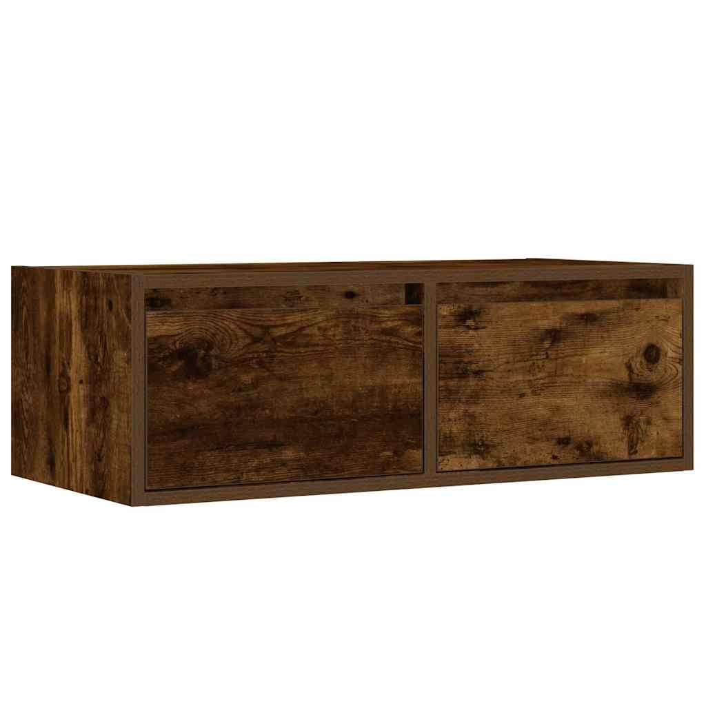 Tv-meubel LED-verlichting 75x35,5x25 cm gerookt eikenkleurig is nu te koop bij PeponiXL, paradijselijk wonen!