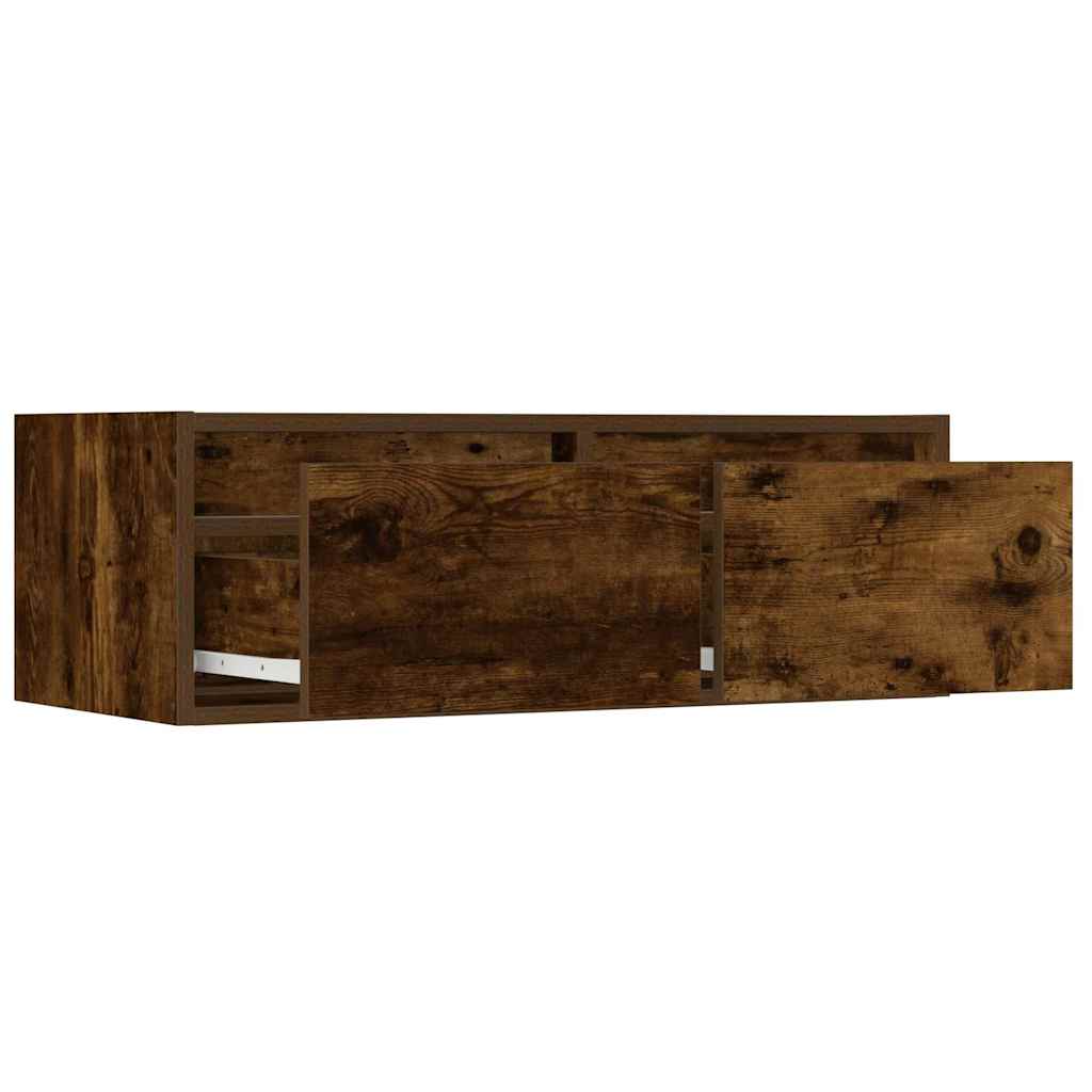 Tv-meubel LED-verlichting 75x35,5x25 cm gerookt eikenkleurig is nu te koop bij PeponiXL, paradijselijk wonen!