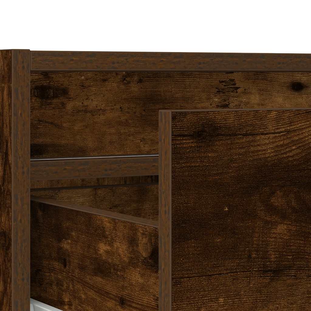 Tv-meubel LED-verlichting 75x35,5x25 cm gerookt eikenkleurig is nu te koop bij PeponiXL, paradijselijk wonen!
