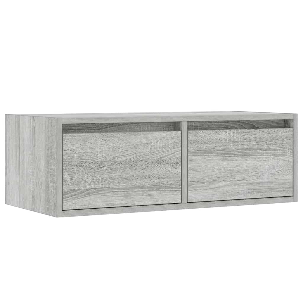 Tv-meubel met LED-verlichting 75x35,5x25 cm grijs sonoma eiken is nu te koop bij PeponiXL, paradijselijk wonen!