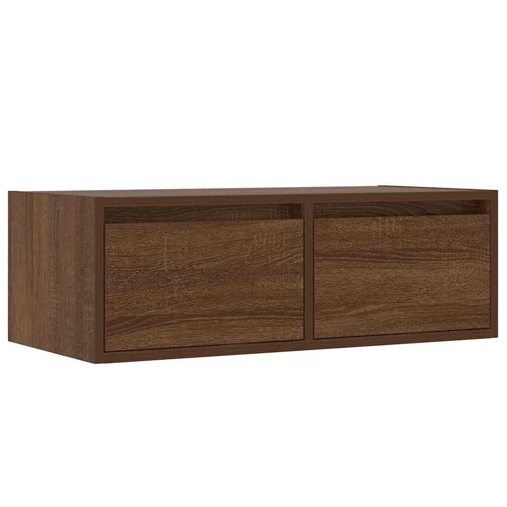 Tv-meubel met LED-verlichting 75x35,5x25 cm bruin eikenkleur is nu te koop bij PeponiXL, paradijselijk wonen!