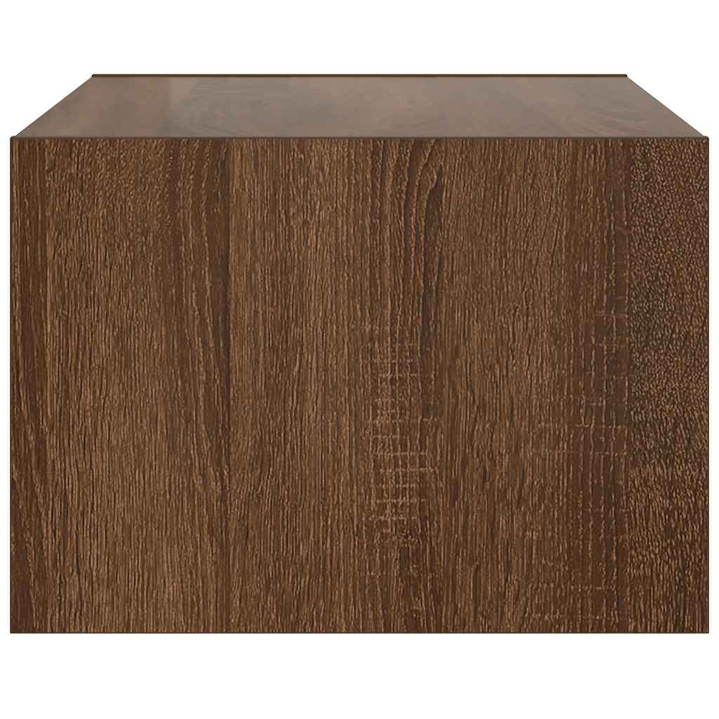 Tv-meubel met LED-verlichting 75x35,5x25 cm bruin eikenkleur is nu te koop bij PeponiXL, paradijselijk wonen!