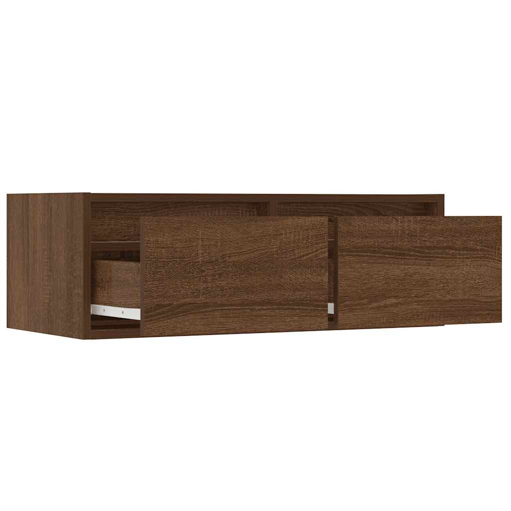 Tv-meubel met LED-verlichting 75x35,5x25 cm bruin eikenkleur is nu te koop bij PeponiXL, paradijselijk wonen!
