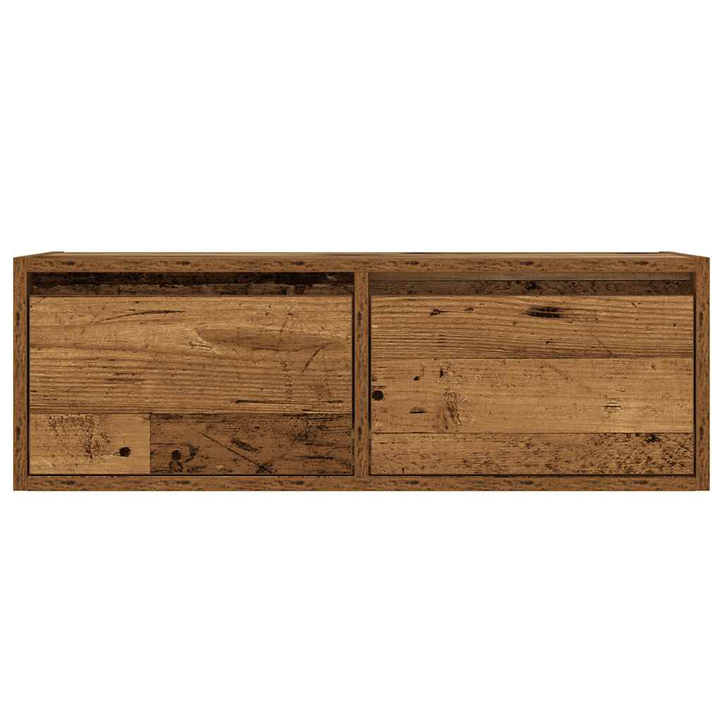 Tv-meubel met LED-verlichting 75x35,5x25 cm oud houtkleurig is nu te koop bij PeponiXL, paradijselijk wonen!