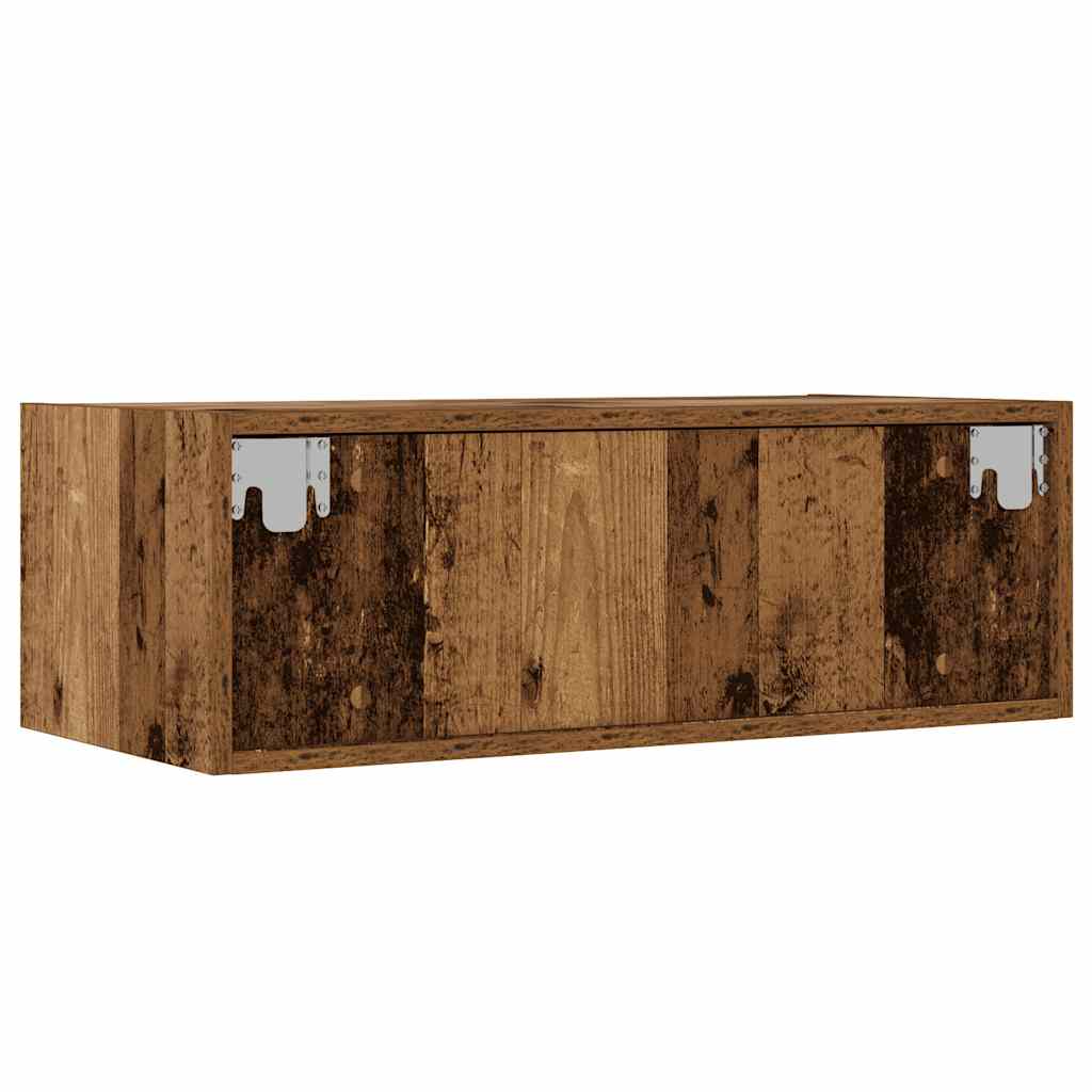 Tv-meubel met LED-verlichting 75x35,5x25 cm oud houtkleurig is nu te koop bij PeponiXL, paradijselijk wonen!