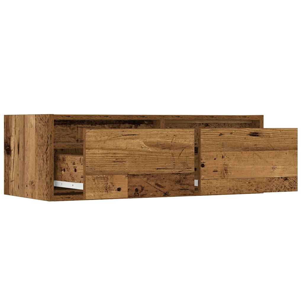 Tv-meubel met LED-verlichting 75x35,5x25 cm oud houtkleurig is nu te koop bij PeponiXL, paradijselijk wonen!